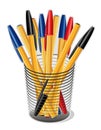 Ball Point Ink Pens Royalty Free Stock Photo