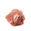 Ball of a prosciutto ham isolated Royalty Free Stock Photo