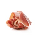 Ball of a prosciutto ham isolated Royalty Free Stock Photo