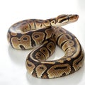 ball python in Transparent Background Closeup of a Boa Constrictor Showing Detailed Scales and Pattern Royalty Free Stock Photo
