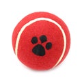 Ball red tennis for pets dogs Royalty Free Stock Photo