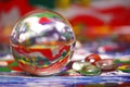 Ball reflecting paint colors Royalty Free Stock Photo