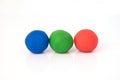 Ball shape of play dough on white background. Royalty Free Stock Photo