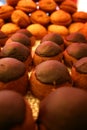 Ball-shaped chocolate cookies