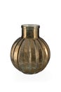 Ball-Shaped Gold Mercury Glass Bottle Vase