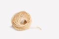 Ball of sisal twine isolated on a white background Royalty Free Stock Photo