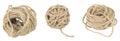 Ball and skein of hemp twine Royalty Free Stock Photo