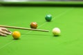 Ball and Snooker Player Royalty Free Stock Photo
