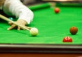 Ball and Snooker Player Royalty Free Stock Photo