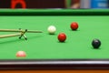 Ball and Snooker Player Royalty Free Stock Photo