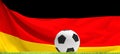 Ball soccer football ball Germany flag background 3D Rendering