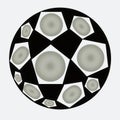 ball for soccer sketch with illusory pattern