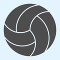 Ball solid icon. Volleyball game, ball for playing on summer beach. Sport vector design concept, glyph style pictogram Royalty Free Stock Photo