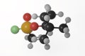 Ball and stick model of soman molecule Royalty Free Stock Photo