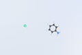 Aniline hydrochloride molecule, isolated molecular model. 3D rendering