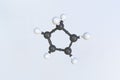 Cyclopentadiene molecule, scientific molecular model, looping 3d animation Royalty Free Stock Photo
