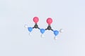 Molecule of biuret, isolated molecular model. 3D rendering Royalty Free Stock Photo