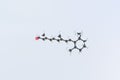 Molecule of retinene, isolated molecular model. 3D rendering Royalty Free Stock Photo