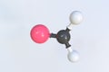 Paraformaldehyde molecule, isolated molecular model. 3D rendering Royalty Free Stock Photo