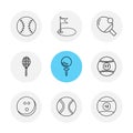 ball , table teniss , racket , snoooker ,sports , games , fitness , athletics , eps icons set vector Royalty Free Stock Photo