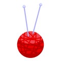 Ball thread icon, isometric style