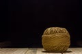 Ball of thread on black background Royalty Free Stock Photo