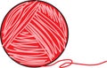 Ball thread, tangle of threads, vector illustration