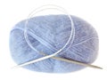 Ball of threads of blue color.