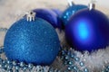 Ball with tinsel. New Year decoration. christmas decor. Background for text Royalty Free Stock Photo