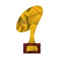 Ball trophy shape american football award abstract