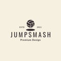 Ball volley vintage simple logo symbol icon vector graphic design illustration idea creative