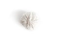 Ball of white yarn. skein of wool boho logo