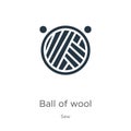 Ball of wool icon vector. Trendy flat ball of wool icon from sew collection isolated on white background. Vector illustration can Royalty Free Stock Photo