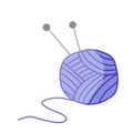 Ball of wool and thread with knitting needles. Hobby handmade. Royalty Free Stock Photo