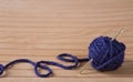 Ball of yarn with crochet needle Royalty Free Stock Photo
