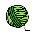 ball yarn knitting wool color icon vector illustration Royalty Free Stock Photo