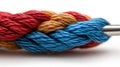 Ball of yarn rope and string close up on white background Royalty Free Stock Photo