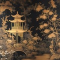 BALLAD CHINESE FLORAL GRADEN CHINOISERIE STYLE WALL ART