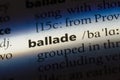 ballade Royalty Free Stock Photo