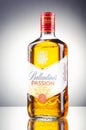 Ballantines passion spirit drink on gradient background.