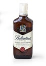 Ballantines whisky isolated on white