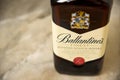 Ballantines whisky produced by Pernod Ricard in Dumbarton, Scotland Royalty Free Stock Photo