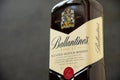 Ballantines whisky produced by Pernod Ricard in Dumbarton, Scotland Royalty Free Stock Photo