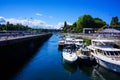 Seattle Ballard Locks Pleasure Boats Royalty Free Stock Photo