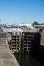 Ballard Lock Gate Closed Royalty Free Stock Photo