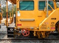 The ballast tamping machine to maintain the sleeper and ballast stone