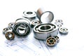 Ballbearings On Blueprint Royalty Free Stock Photo