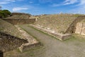 The ballcourt in the Monte Alban Zapotec archaeological site in Oaxaca Royalty Free Stock Photo