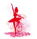 Ballerina - abstract card poster Royalty Free Stock Photo