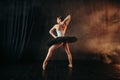 Ballerina in action, dance training on the stage Royalty Free Stock Photo